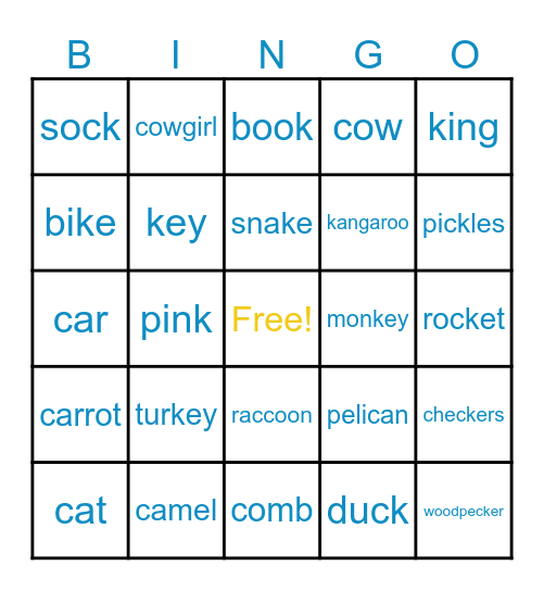 Bond Bingo Card