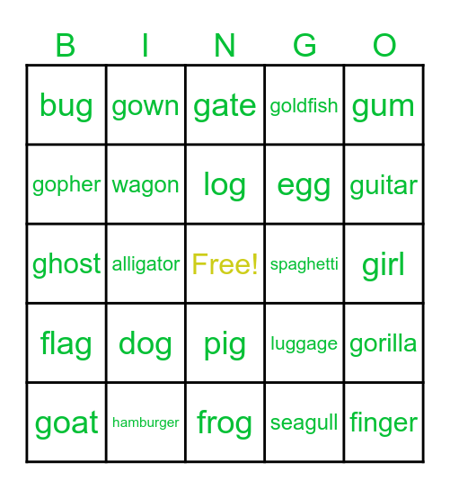 Bond Bingo Card