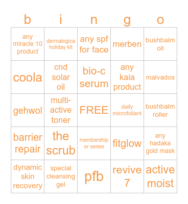 x.summerhill holiday bingo Card