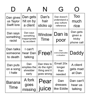 CFHP Dango Bingo Card