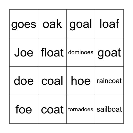 oe vs oa Bingo Card