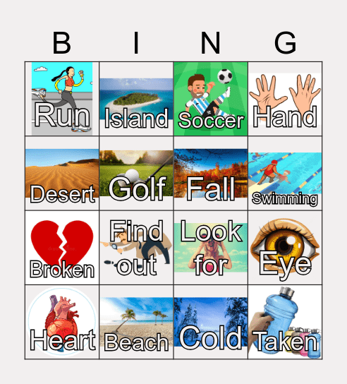 HW- Vocabulary Bingo Card