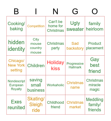 ❄️Hallmark Movie Christmas❄️ Bingo Card