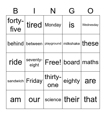 Bingo Card