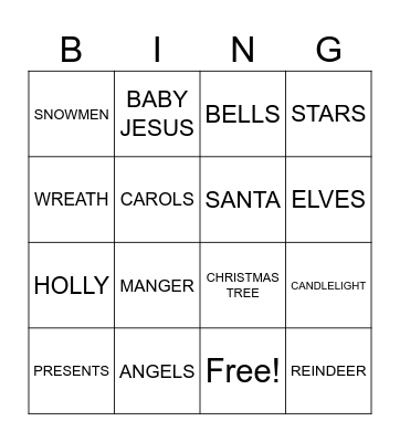COMMUNITY CHRISTMAS Bingo Card