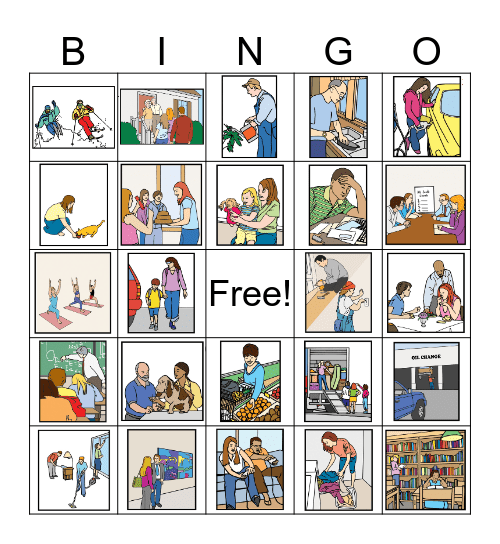 EVERYDAY ACTIVITIES Bingo Card