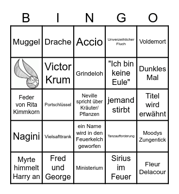 Harry Potter und der Feuerkelch Bingo Card