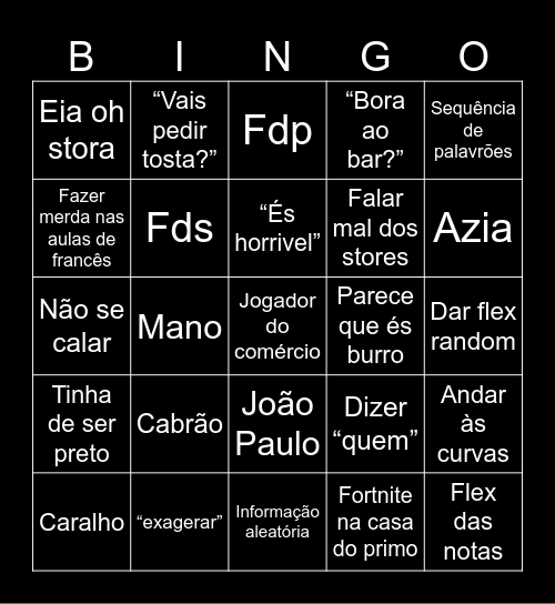 Bingonardo Bingo Card