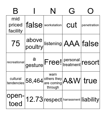 CPAS Review for Chapters 1-9 Bingo Card