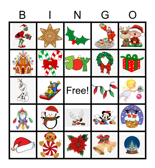 Christmas Bingo!! Bingo Card