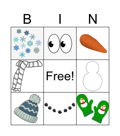 Do You Want to Build a Snowman? Bingo Card