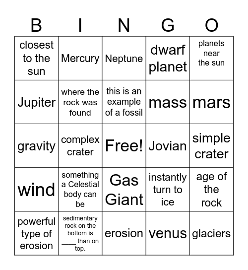 Qtr Review 2 Bingo Card