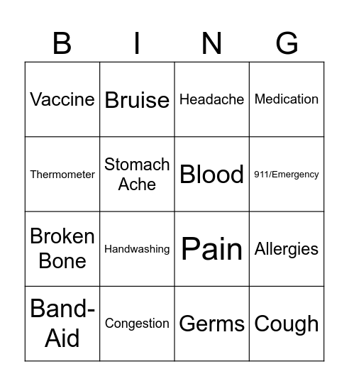 Family Literacy Bingo Card