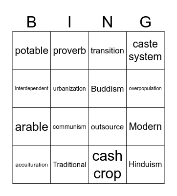 Emily Castillo Bingo Card