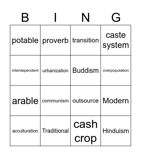 Emily Castillo Bingo Card