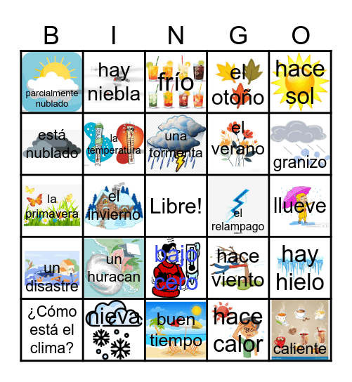 ¿CÓMO ESTÁ EL CLIMA? Bingo Card