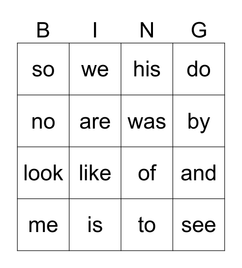 Bridge To Reading Weeks 4-9 Bingo Card