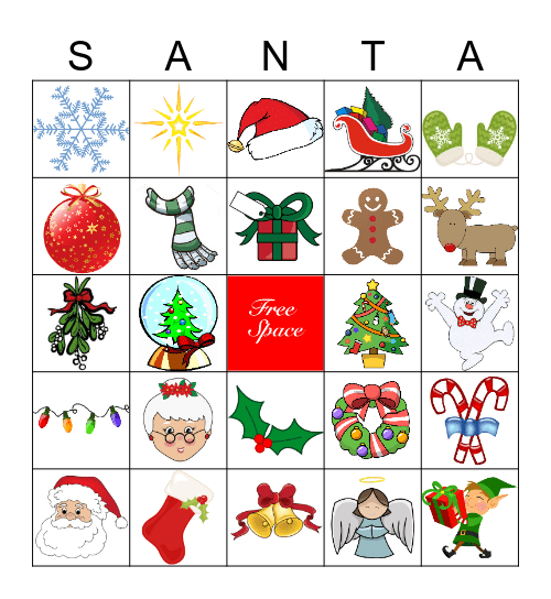 SANTA Bingo Card