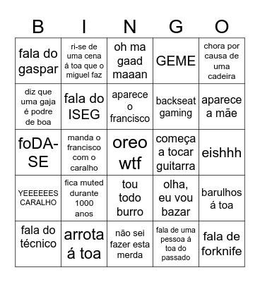 Checo dia-dia Bingo Card