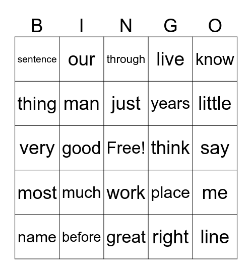 most-common-words-8-9-bingo-card