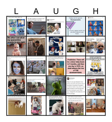 QUARANTINE MEMES BINGO Card