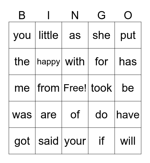 The Big Win Bingo Card