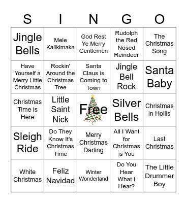 Heartland Film Holiday SINGO! Bingo Card