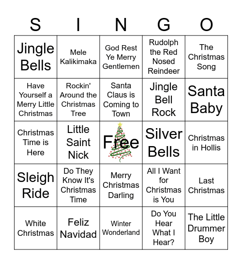 Heartland Film Holiday SINGO! Bingo Card