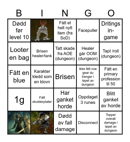SoD LAN with the bois 2023 Bingo Card
