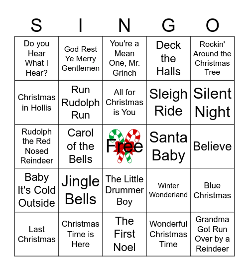 Heartland Film Holiday SINGO! Bingo Card