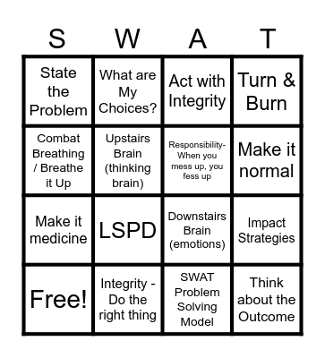 IMPACT! Bingo Card