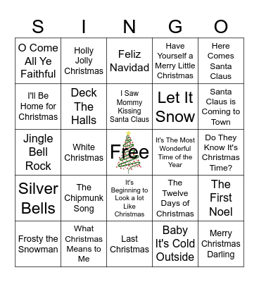 Heartland Film Holiday SINGO! Bingo Card