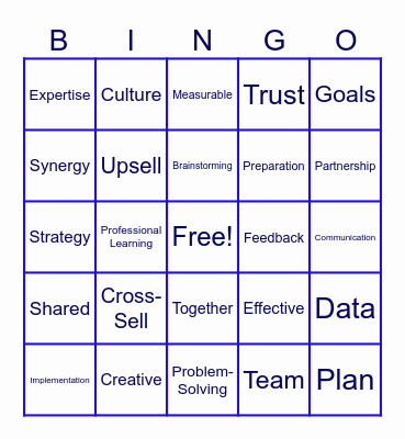 BEST-IN-CLASS COLLABORATION Bingo Card