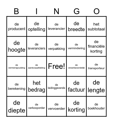 De Biotoop Bingo Card