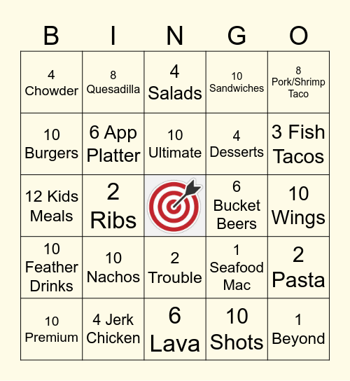 Bingo Up! Bingo Card