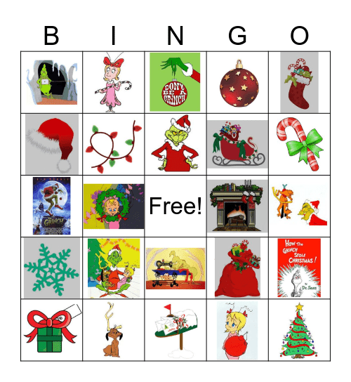 GRINCH BINGO Card