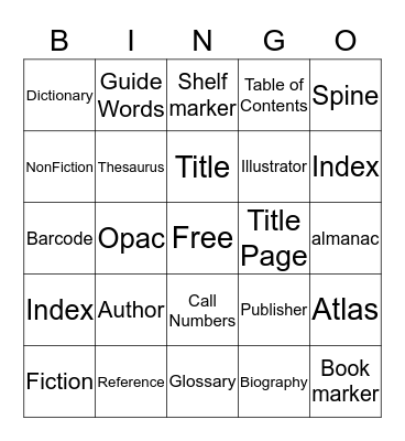Library Wood Wall Bingo Card