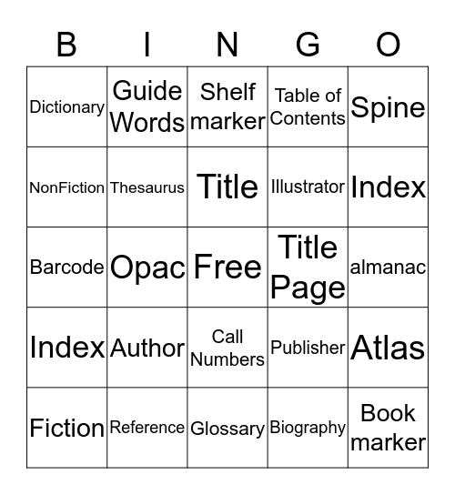 Library Wood Wall Bingo Card