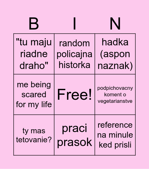 BINGO CARD Bingo Card