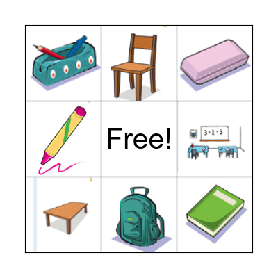 AT SCHOOL Bingo Card