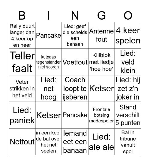 Hajraa laatste thuisdag Bingo Card