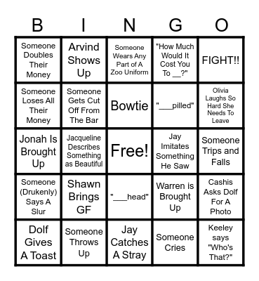 ZOO CHRISTMAS PARTY BINGO 2023 Bingo Card