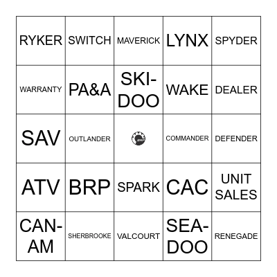 BINGO BRP EDITION Bingo Card