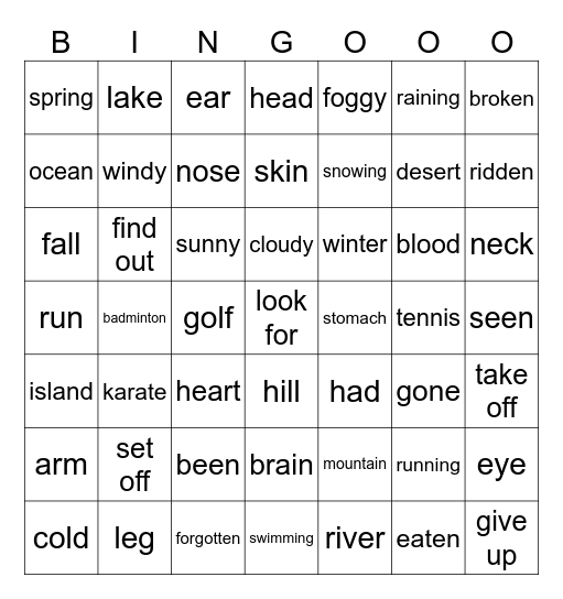 BINGO Card