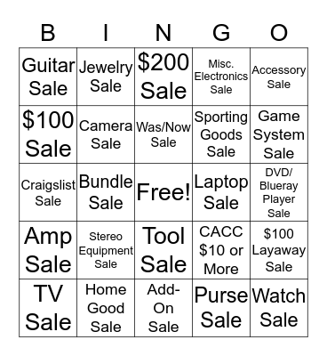 APRIL Bingo Card