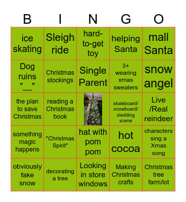 Family Xmas Movie Bingo Card