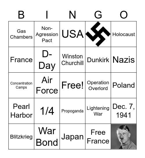 World War 2 Bingo Card