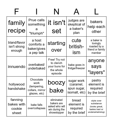 2023 Final Week! Bingo Card