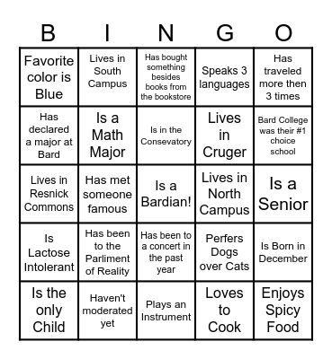 Game Night '23 Bingo Card