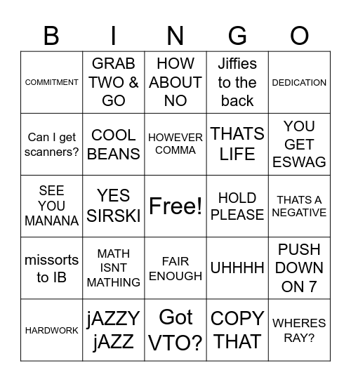 SAT5 BINGO Card